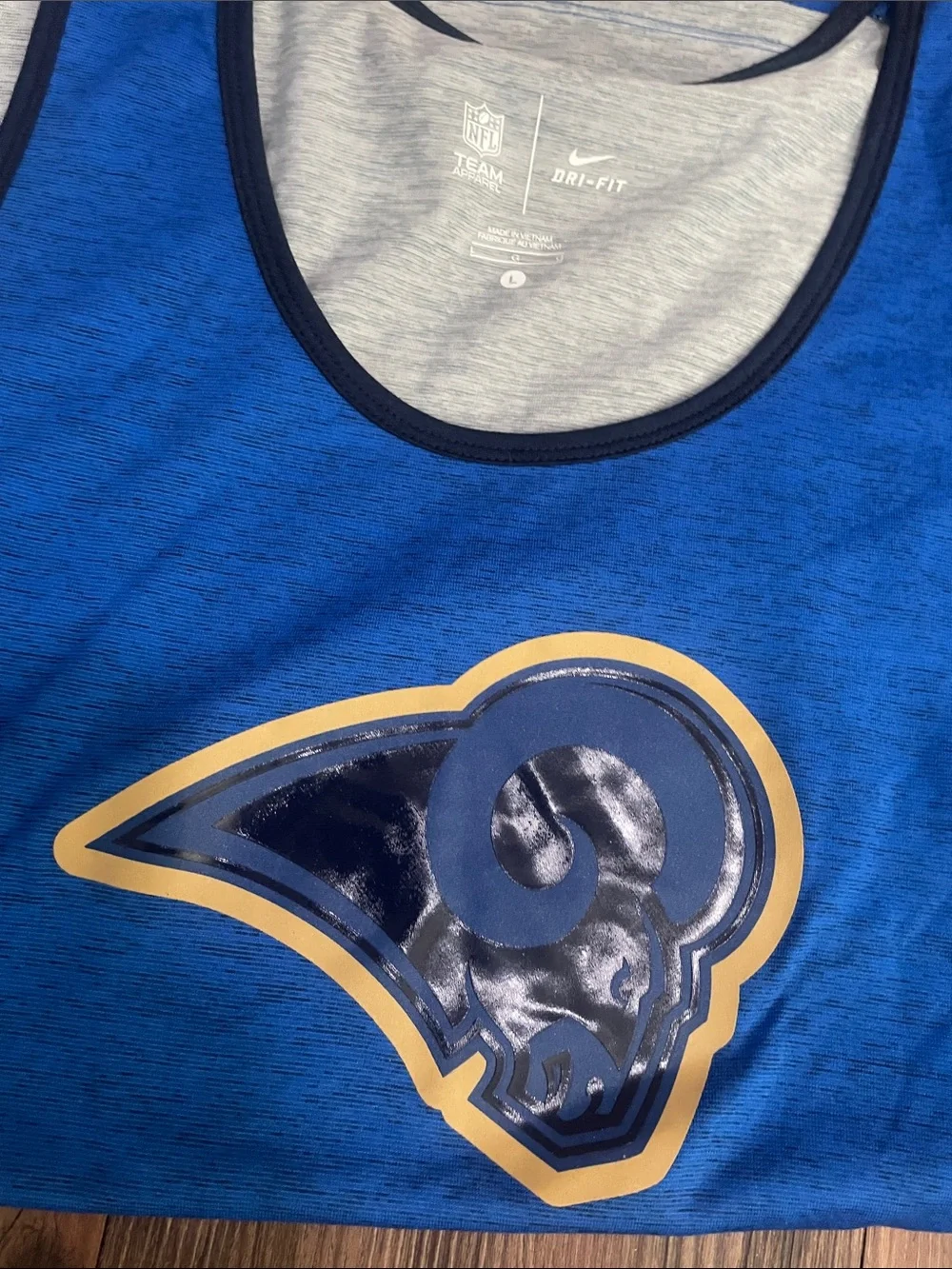 NIKE NFL Blue Rams tank top,Sz.L!NWT